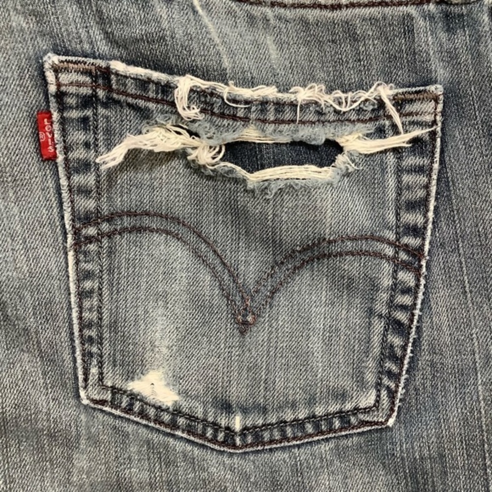 Levi’s 514 ripped straight leg jeans SZ 33/30 - Picture 8 of 14